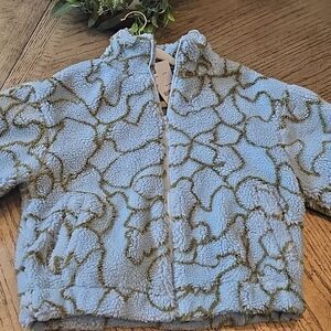 Fleece zip up jacket size XS NWT All in favor Blue